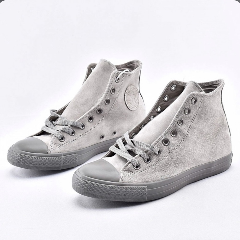 Converse All Star Gray Suede High Top Sneakers